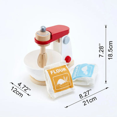 Fidtoy Wooden Kitchen Mixer Toy Pretend Play Baking Set
