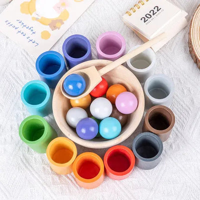 Montessori arcoíris para combinar colores