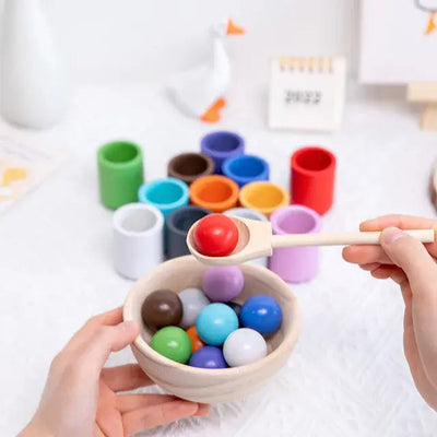Montessori arcoíris para combinar colores