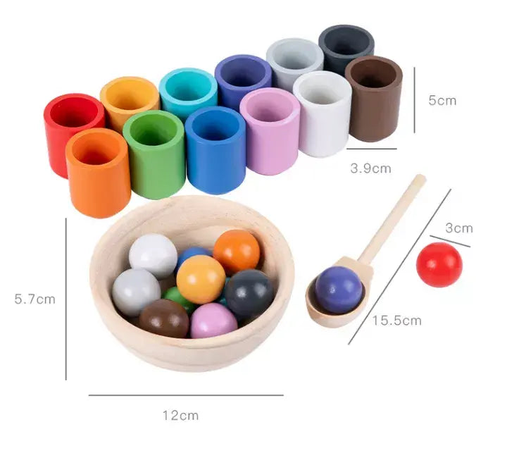 Montessori arcoíris para combinar colores