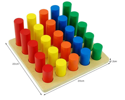 Puzle Montessori de la Escalera de Cilindros - Material Sensorial