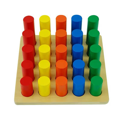 Puzle Montessori de la Escalera de Cilindros - Material Sensorial