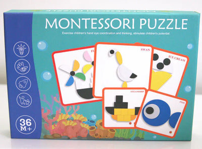 Fidtoy Puzzle géométrique Montessori
