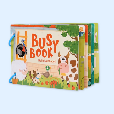 Livre d'activités Montessori Fidtoy pour tout-petits Apprentissage interactif Alphabet