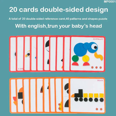 Fidtoy Puzzle géométrique Montessori