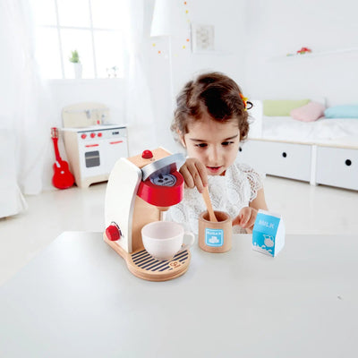 Juego de Cocina de Madera para Niños Fidtoy - Cafetera de Juguete para Juego de Imitación
