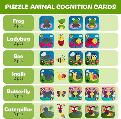 Mon premier puzzle d'animaux en feutre - Ensemble de 6 pièces