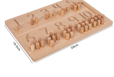Planches de piquets pour compter les nombres Montessori avec stylo traçeur