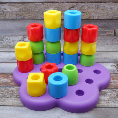 Perles JUMBO à enfiler avec planche de construction