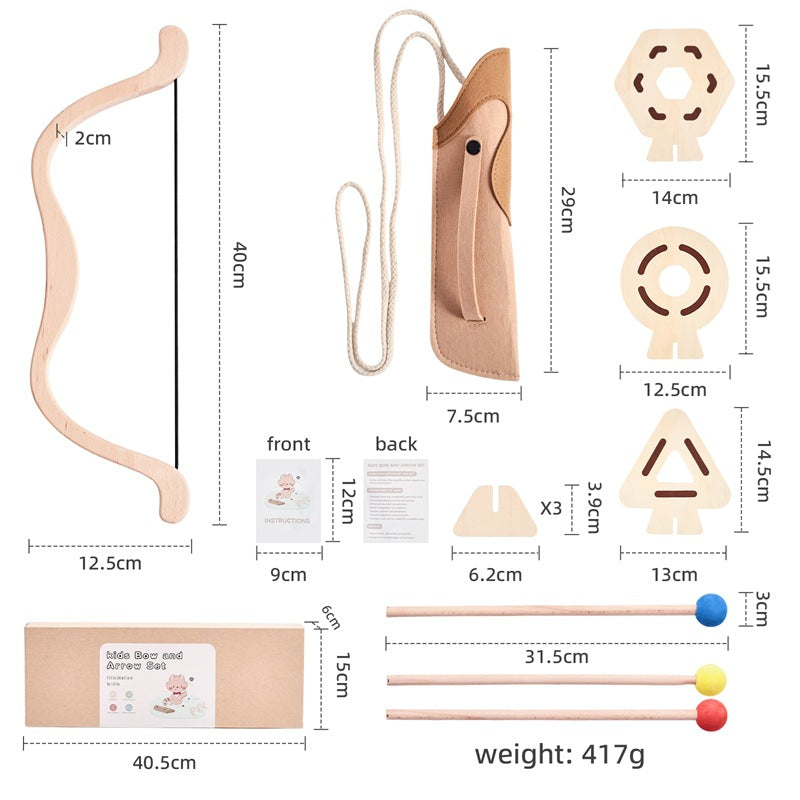 Ensemble arc et flèches en bois standard pour enfants (jouet) - Conseils de sécurité