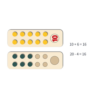 Planches de comptage Montessori de base avec piquets numérotés