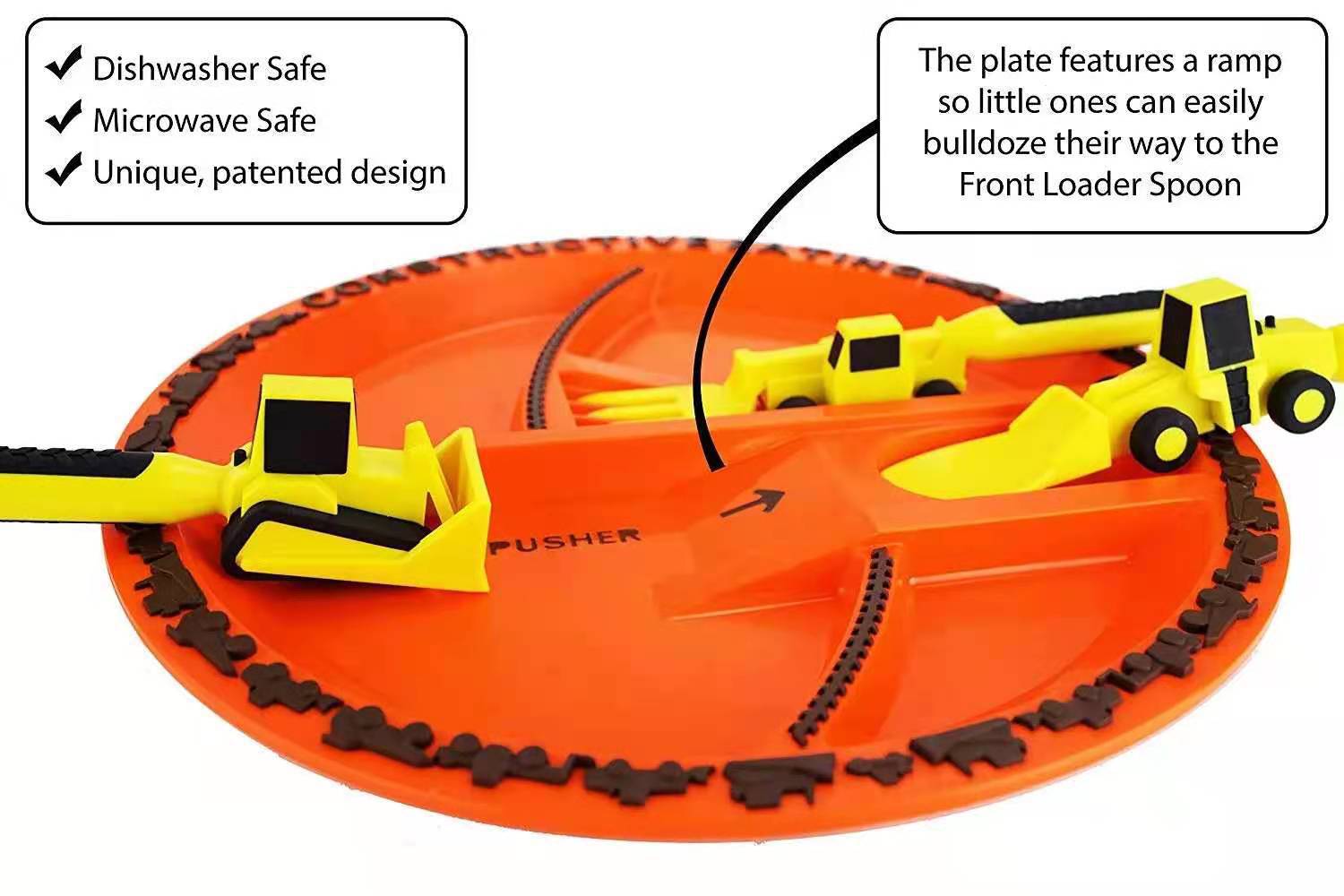 Set assiette et couverts de chantier ExcavaBite pour enfants