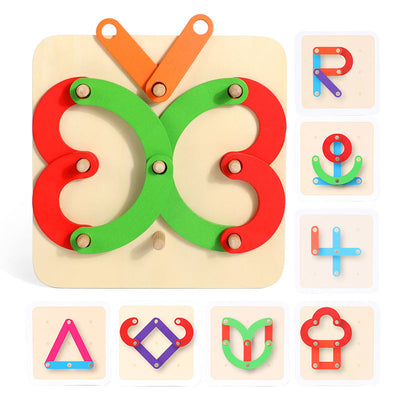 Planche à clous Montessori basique en bois Geoboard B