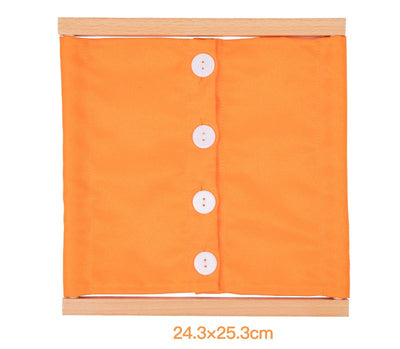Cadres d'habillage Montessori A et boîte de rangement – Lot de 6