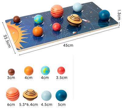 Puzle gigante de maqueta del sistema solar con tablero de planetas