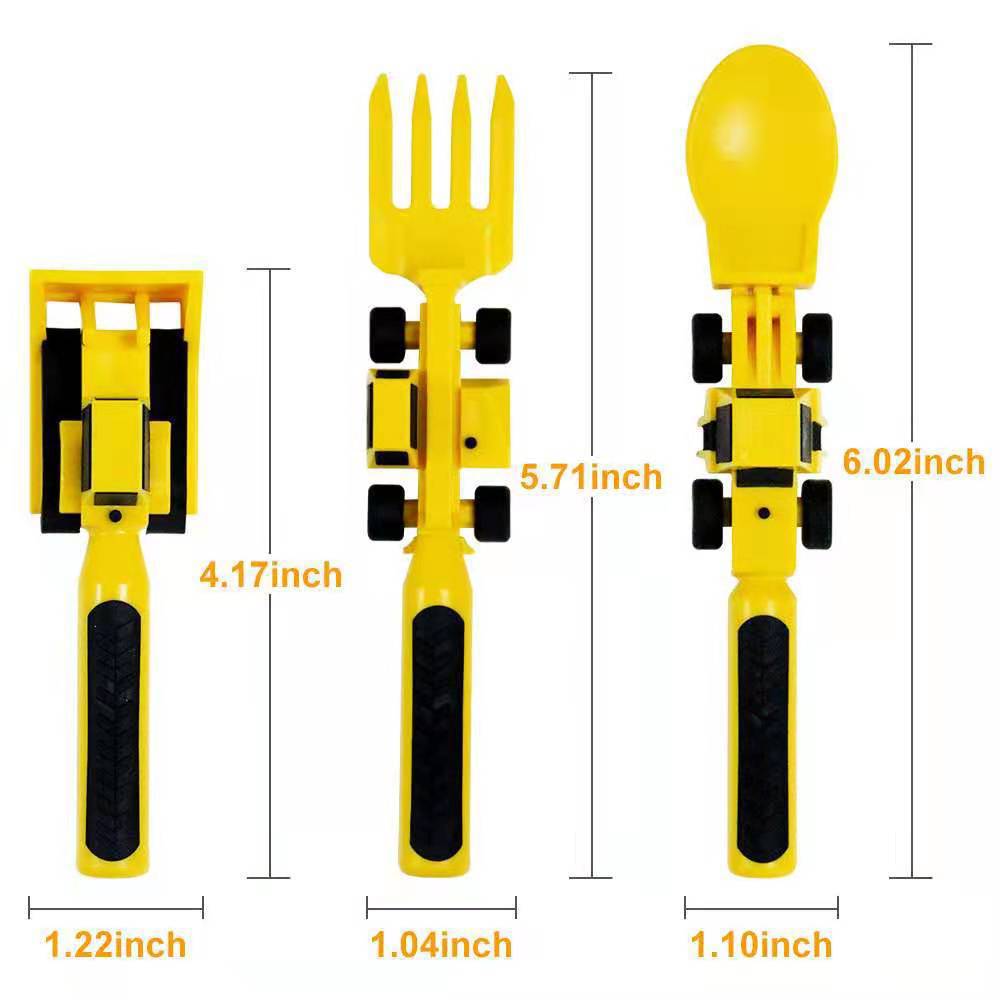 Set assiette et couverts de chantier ExcavaBite pour enfants