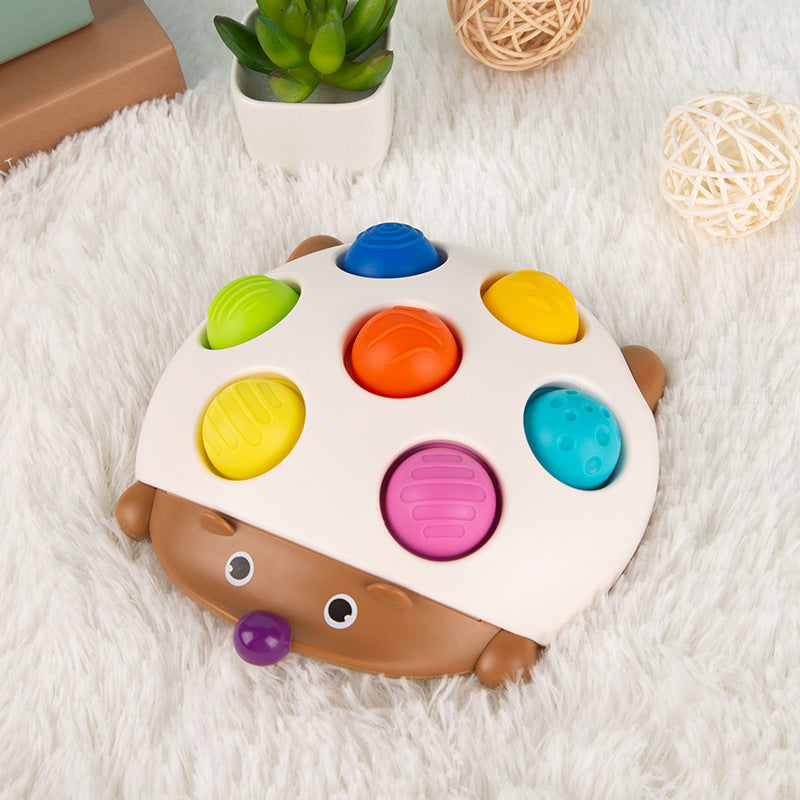 Jouet sensoriel en silicone à retourner, Pop Push Popper Fidget (hérisson)
