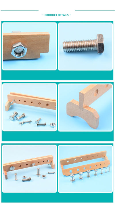 Montessori vis, écrous et boulons, style plateau B