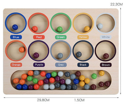Activité de transfert de pinces de tri de perles de couleur Montessori