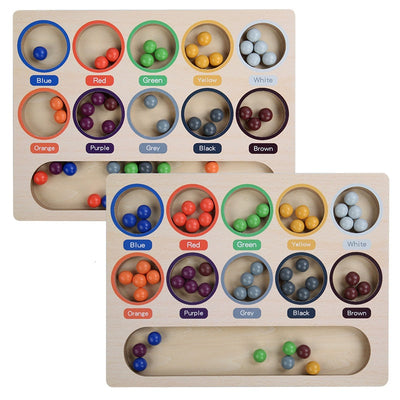 Activité de transfert de pinces de tri de perles de couleur Montessori