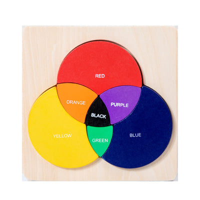Puzzle de la rueda de colores primarios Montessori
