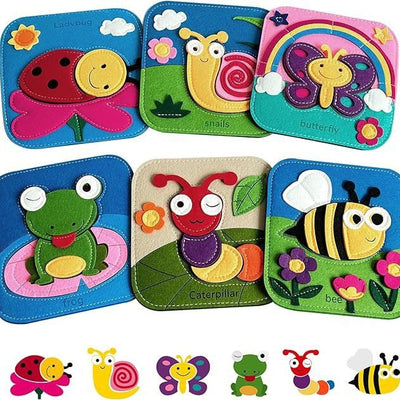 Mon premier puzzle d'animaux en feutre - Ensemble de 6 pièces