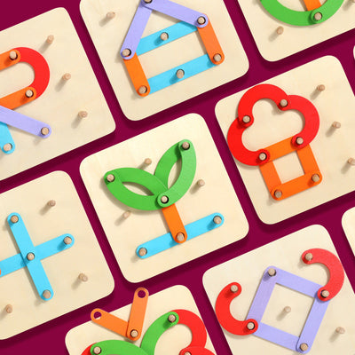 Planche à clous Montessori basique en bois Geoboard B