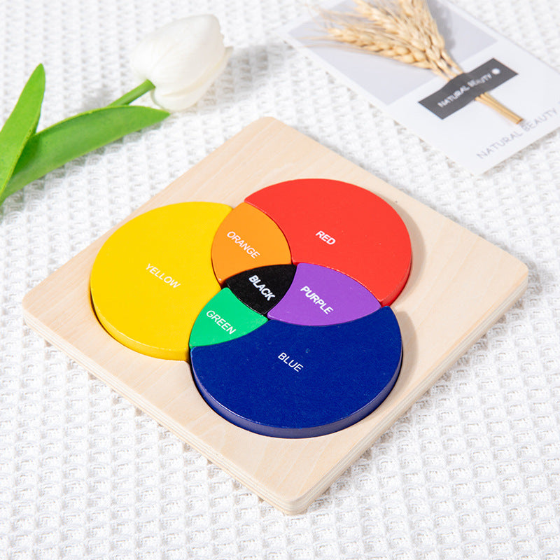 Puzzle de la rueda de colores primarios Montessori