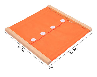Cadres d'habillage Montessori A et boîte de rangement – Lot de 6