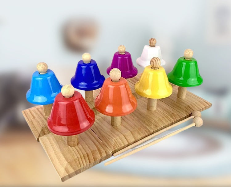 Ensemble de 8 cloches de percussion de luxe pour enfants, instrument de musique, jouet sonore