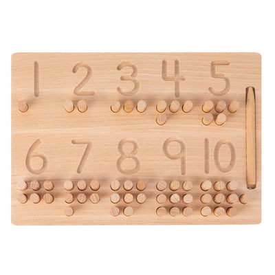 Planches de piquets pour compter les nombres Montessori avec stylo traçeur
