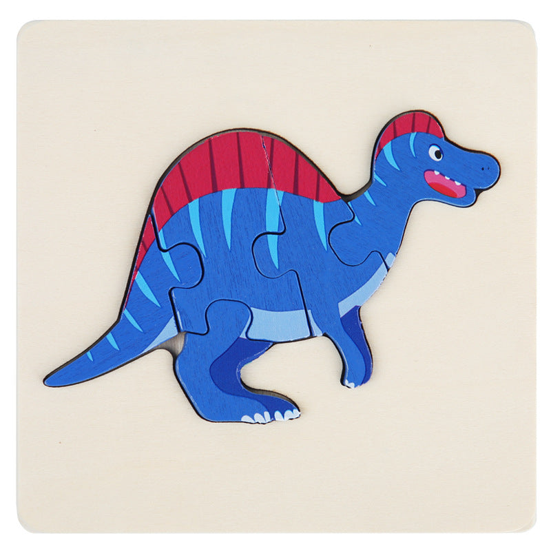 Lot de 6 puzzles Dino Montessori - Puzzles en bois écologiques