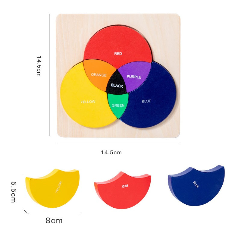 Puzzle de la rueda de colores primarios Montessori