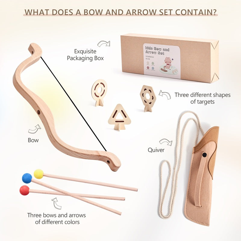 Ensemble arc et flèches en bois standard pour enfants (jouet) - Conseils de sécurité