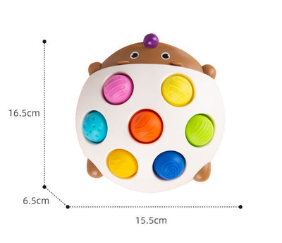 Juguete sensorial de silicona para voltear Pop Push Popper Fidget Toy (erizo)