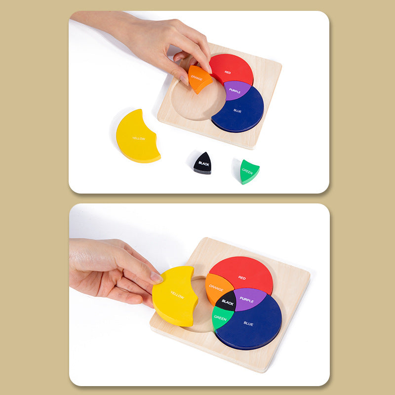 Puzzle de la rueda de colores primarios Montessori