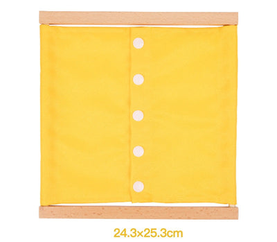Cadres d'habillage Montessori A et boîte de rangement – Lot de 6