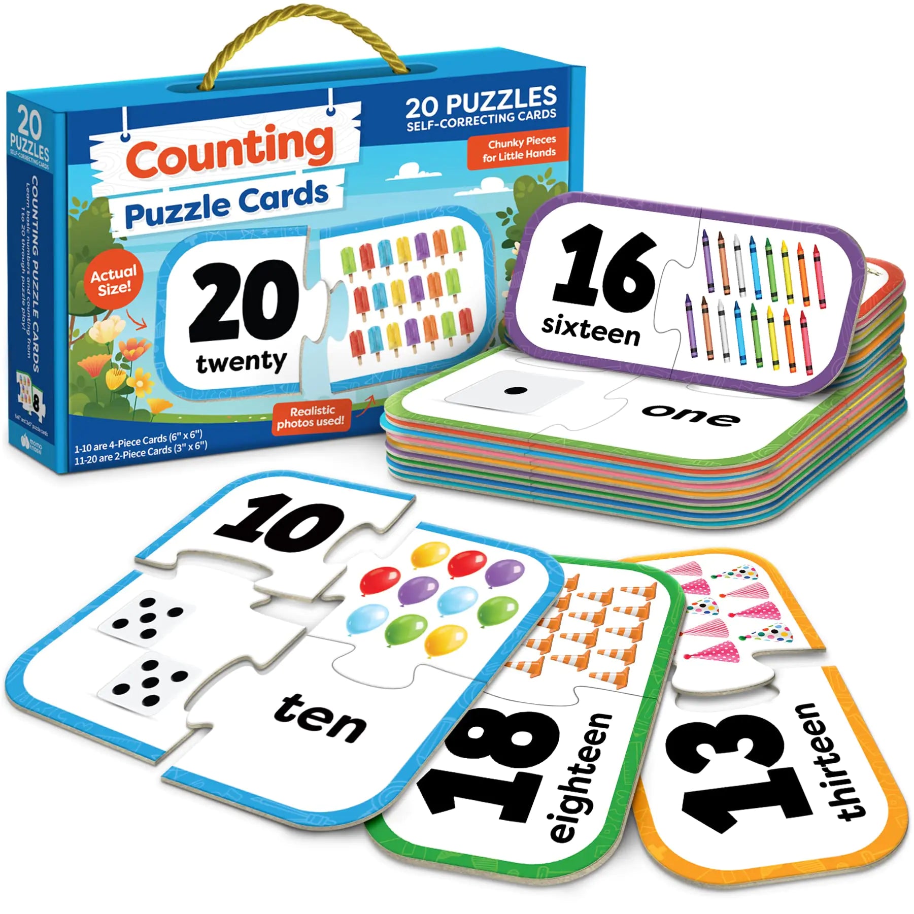 Jeu de Puzzles Fidtoy Numéros Assortis – Jouet Éducatif pour Apprendre les Maths aux Tout-Petits