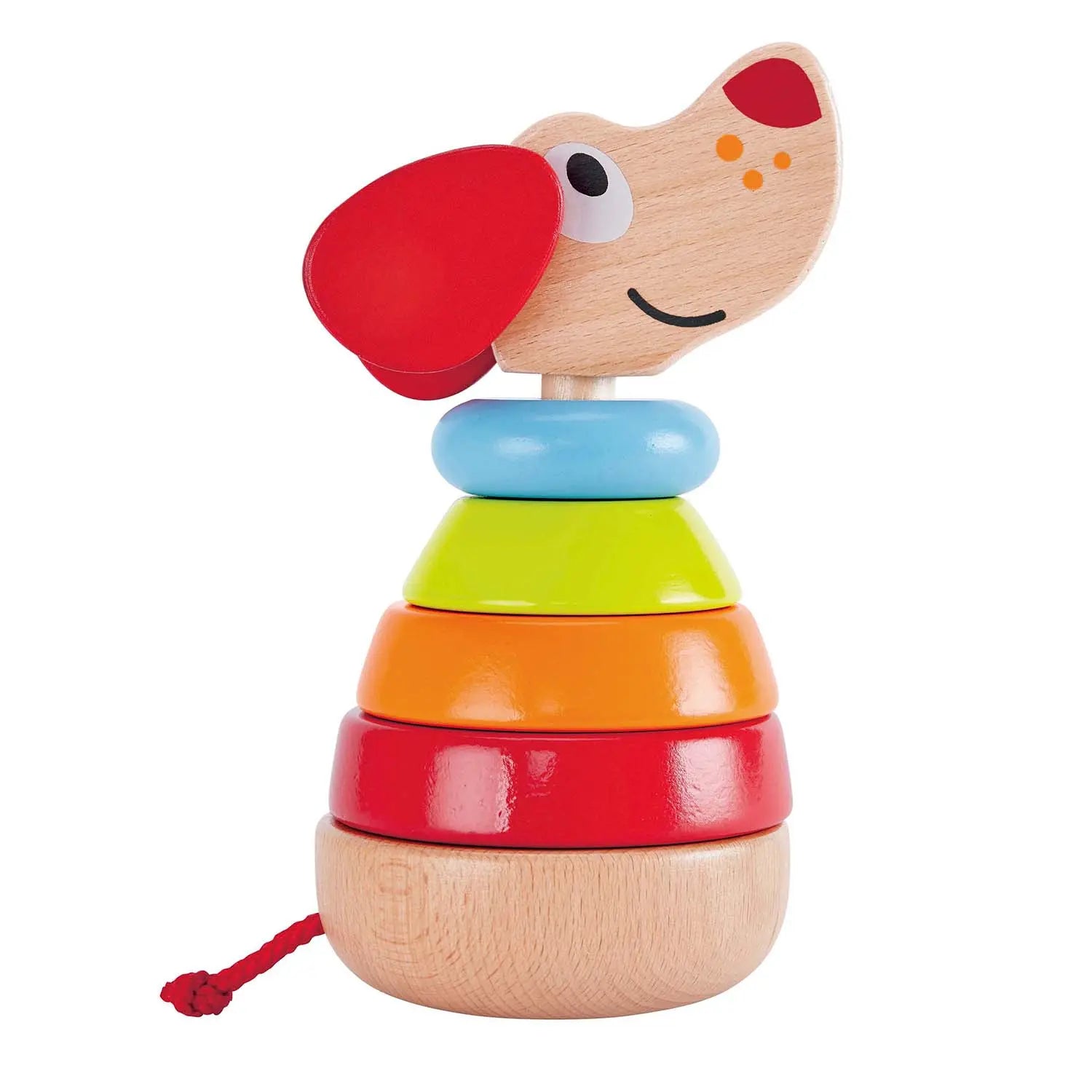 Jouet d'empilement en bois Fidtoy chiot avec son pour les tout-petits