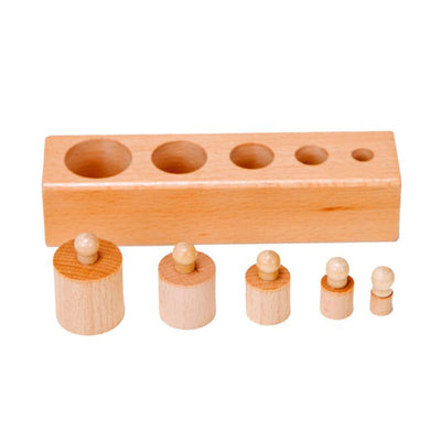 Cylindres à encastrements colorés Montessori