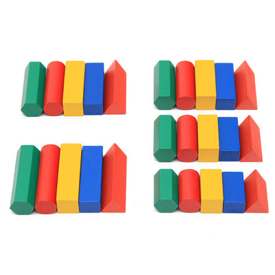 Gran Escalera de Formas Montessori 3D Juego de Clasificación de Figuras Geométricas Sólidas de Colores
