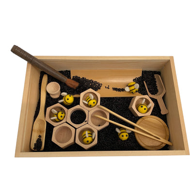 Kit d'outils sensoriels Ruche Naturelle 22 Pièces pour bac sensoriel SANS BAC