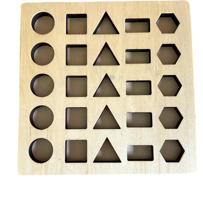 Gran Escalera de Formas Montessori 3D Juego de Clasificación de Figuras Geométricas Sólidas de Colores
