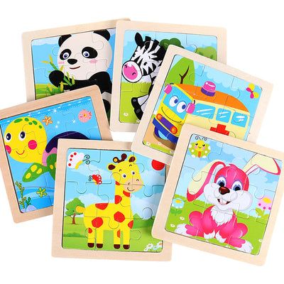 Set de 10 Puzles de Madera para Niños