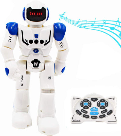 Robot Jouet Télécommandé Programmable Intelligent Interactif avec Capteur de Geste, Kit Robotique Dansant Marchant, Robot Intelligent LED, Cadeau pour Enfants