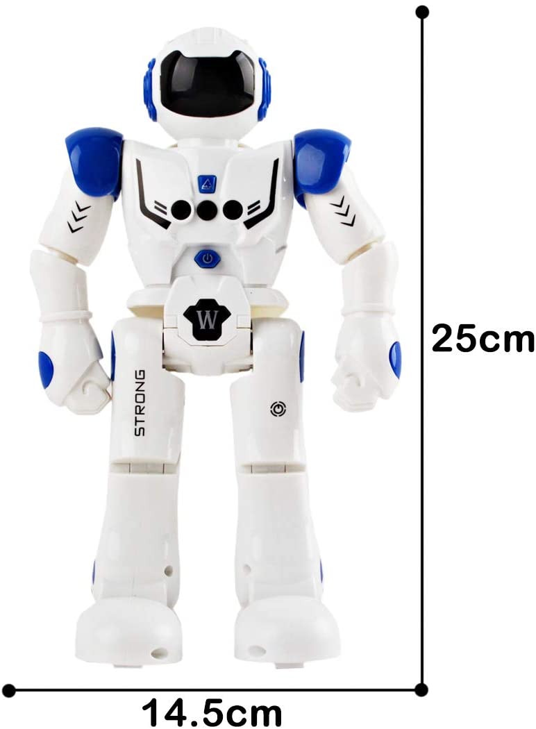 Robot Jouet Télécommandé Programmable Intelligent Interactif avec Capteur de Geste, Kit Robotique Dansant Marchant, Robot Intelligent LED, Cadeau pour Enfants