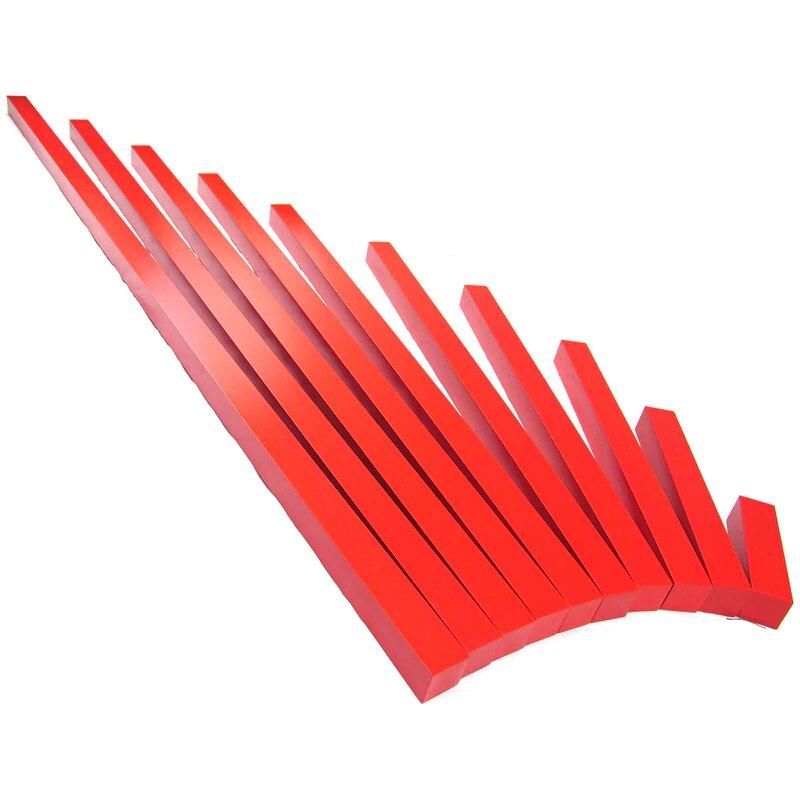 Matériel Montessori Fidtoy Red Rods sensoriel pour enfants de 3 ans et plus