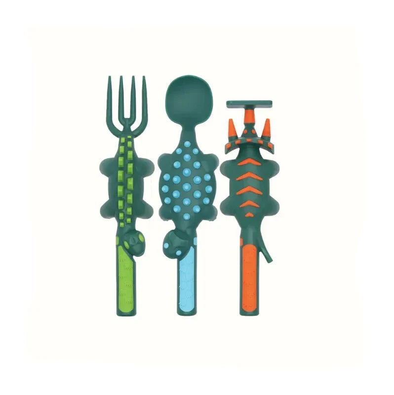Assiette et couverts dinosaure DinoBite pour enfants