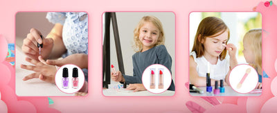 Coiffeuse Rose de Maquillage pour Enfants – Coiffeuse Pliable avec Miroir, Lumières Musicales et Accessoires de Maquillage Complets pour Filles, Idéale pour le Jeu d'Imitation et les Jeux de Rôle, Cadeau pour les 3 Ans et Plus