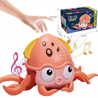 Jouet interactif rampant Fidtoy pour bébé avec lumières, musique, rechargeable par USB, pour le temps sur le ventre
